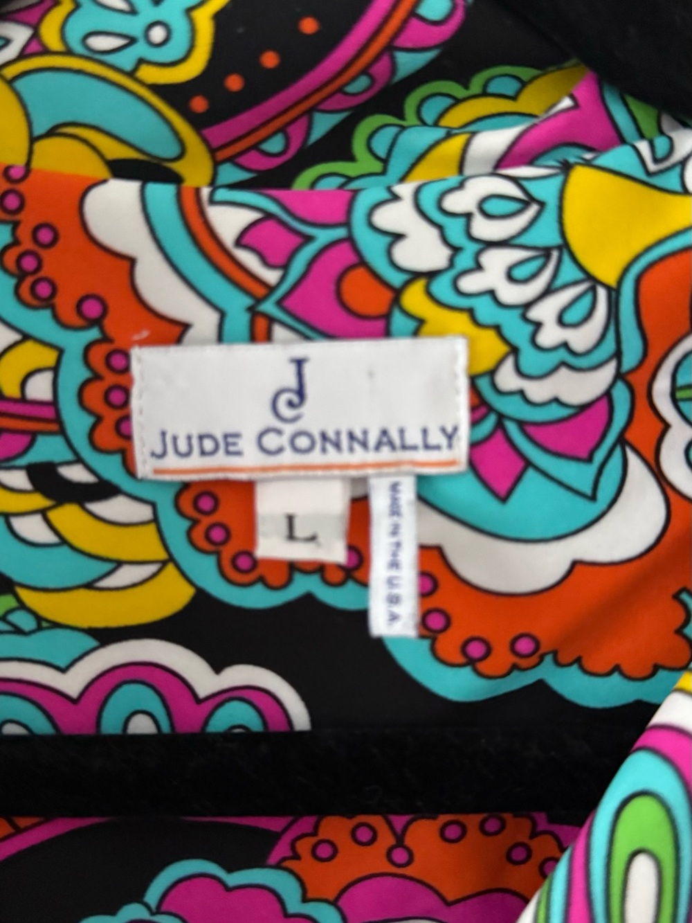 Jude Connally Black Multicolor Sleeveless Collared Top - Picture 2 of 3